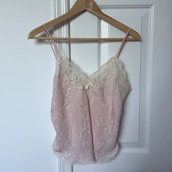 VTG Christian Dior Lingerie Set ILGWU lace patterned baby pink old Hollywood - Picture 2 of 13